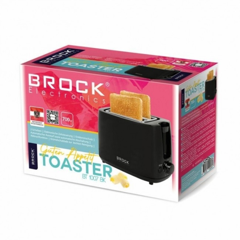 Brock  BT-1007/BK  Φρυγανιέρα 2 θέσεων 650-700W (BT-1007/BK)